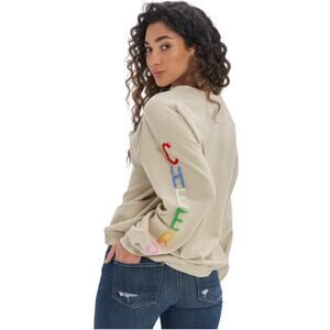 Aerie Cheers Plush Chenille letter Sweatshirt, Plus Size XXL